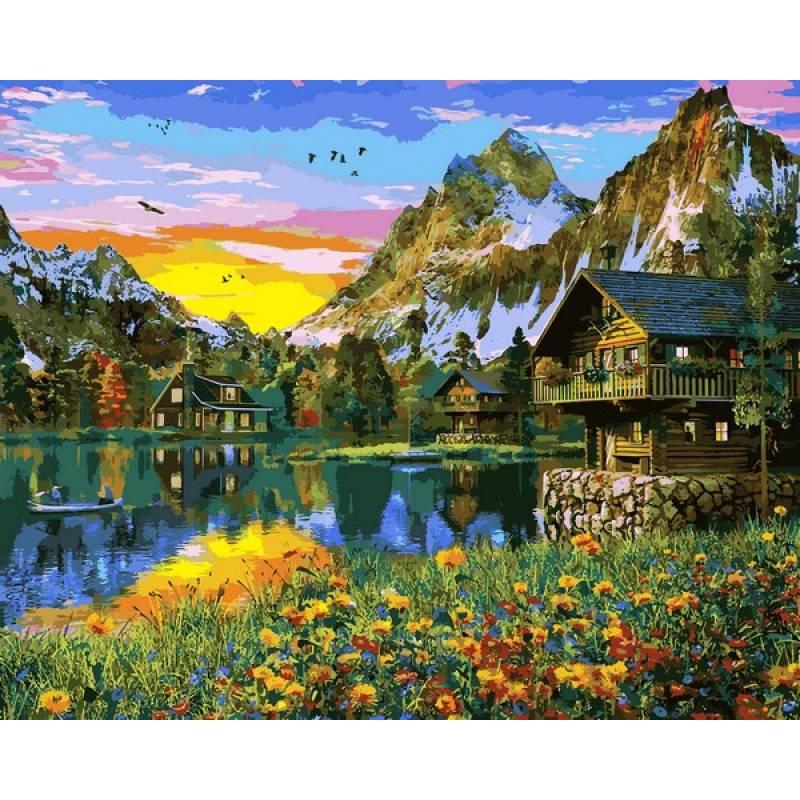 

Картина по номерам VP1145 Альпийское озеро, 40x50 см., Babylon