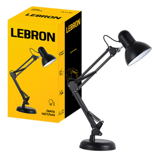

Лампа настільна телескопічна Lebron L-TL-Tel E27 40W Чорна