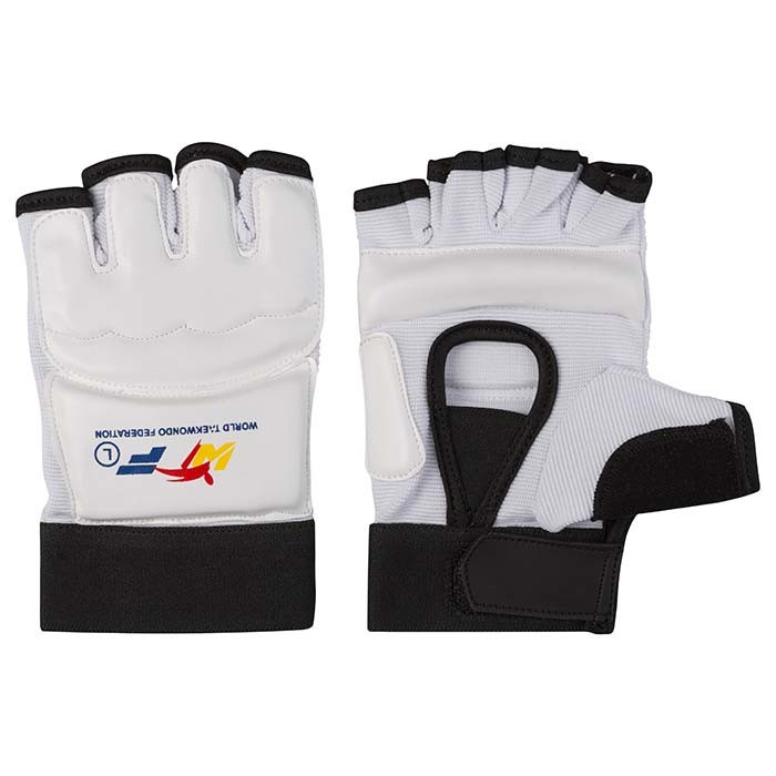 

Перчатки-накладки для тхэквондо WTF ВТФ COMBAT BUDO Полиуретан Белые (TWTF-7715S) S