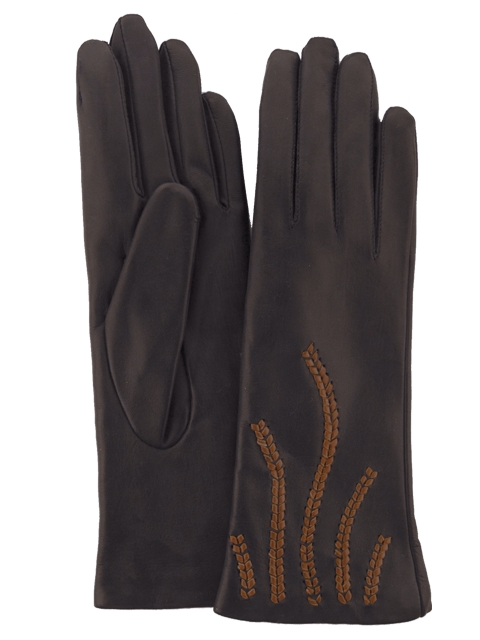 

Перчатки женские GlovesUA Итальянская кожа мод.368 р.7.5 темно коричневые