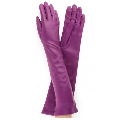 

Перчатки женские длинные GlovesUA Итальянская кожа мод.052-48 р.6.5 орхидея