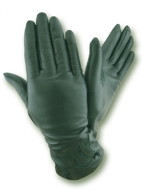 

Перчатки женские GlovesUA Итальянская кожа мод.130 р.6 темно зеленые