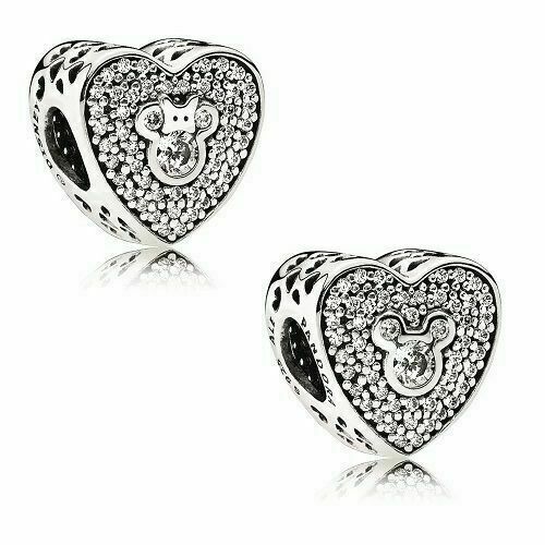 

Шарм Pandora style Сияющее сердце Микки и Минни, Disney 792049CZ