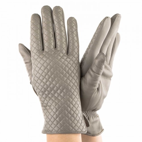 

Перчатки женские GlovesUA Итальянская кожа мод.468 р.7 светло-серые