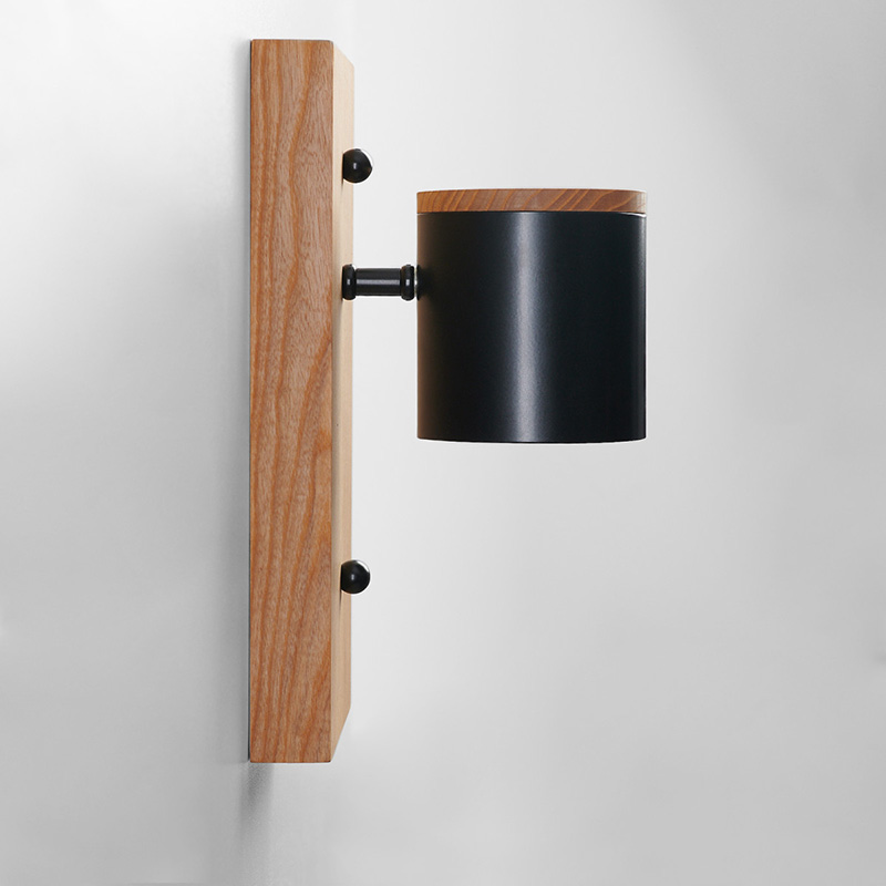 

Настенный светильник Gaff Wooden Light Black