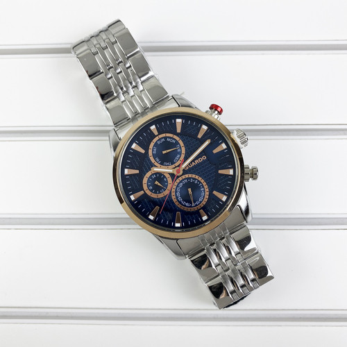 

Часы наручные Guardo 011653-3 Silver-CuprumBlue
