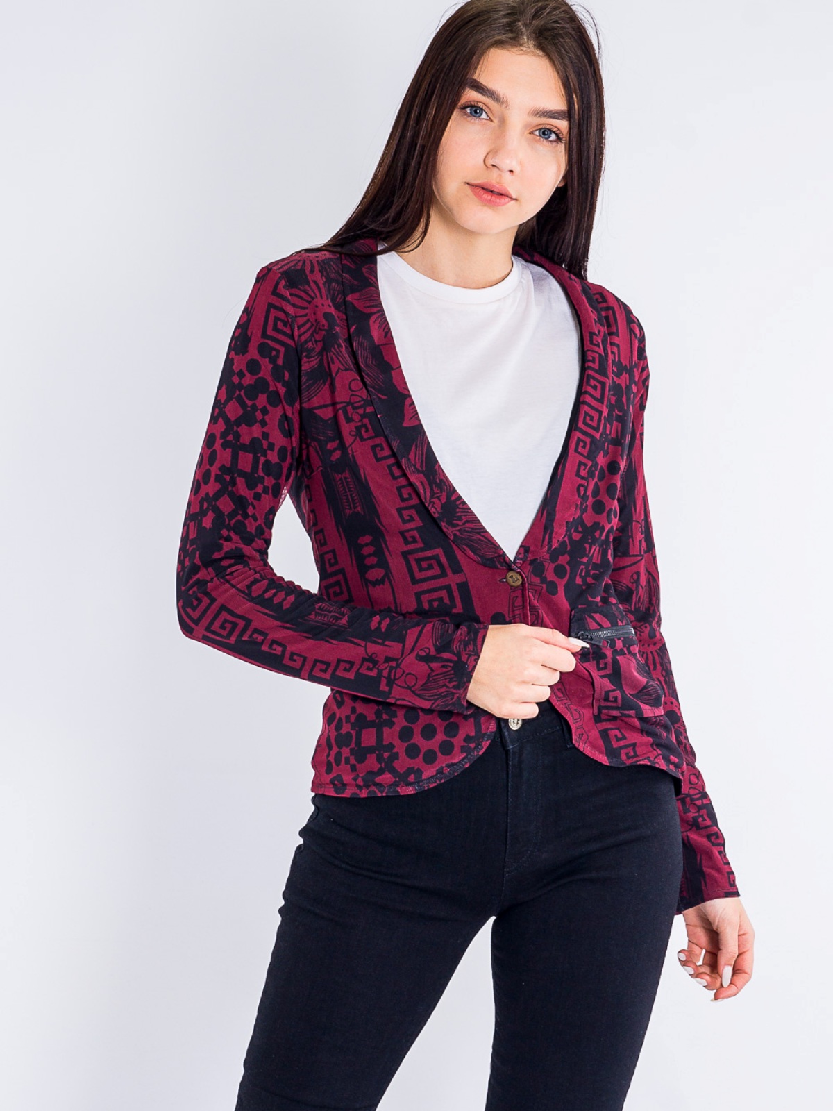 

Пиджак Desigual 37e2l15 L Бордовый