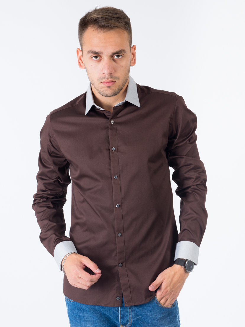 

Рубашка GENTI GENTI015  Коричневый, Рубашка GENTI GENTI015 S Коричневый
