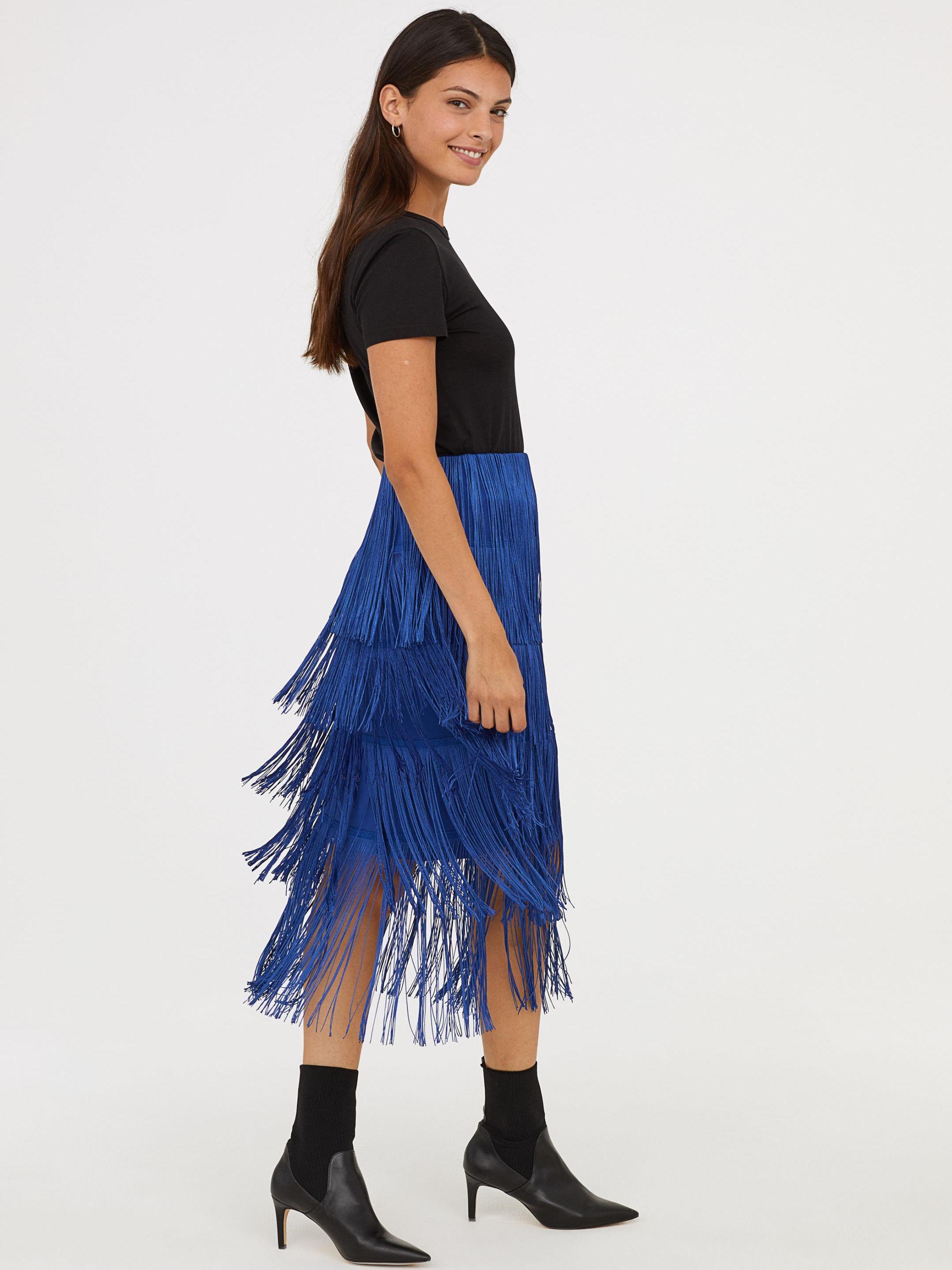 

Юбка с бахромой H&M 0691612  Синий, Юбка с бахромой H&M 0691612 S Синий
