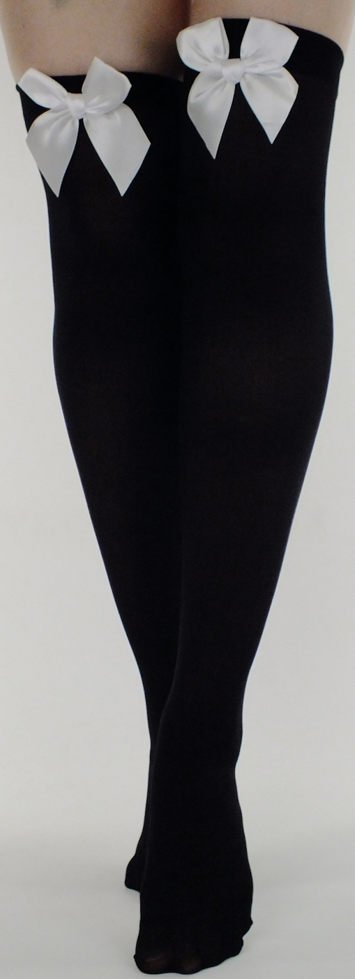 

Чулки Seta Decor Укороченные с бантом 19-363BLK-WT Черные с белым