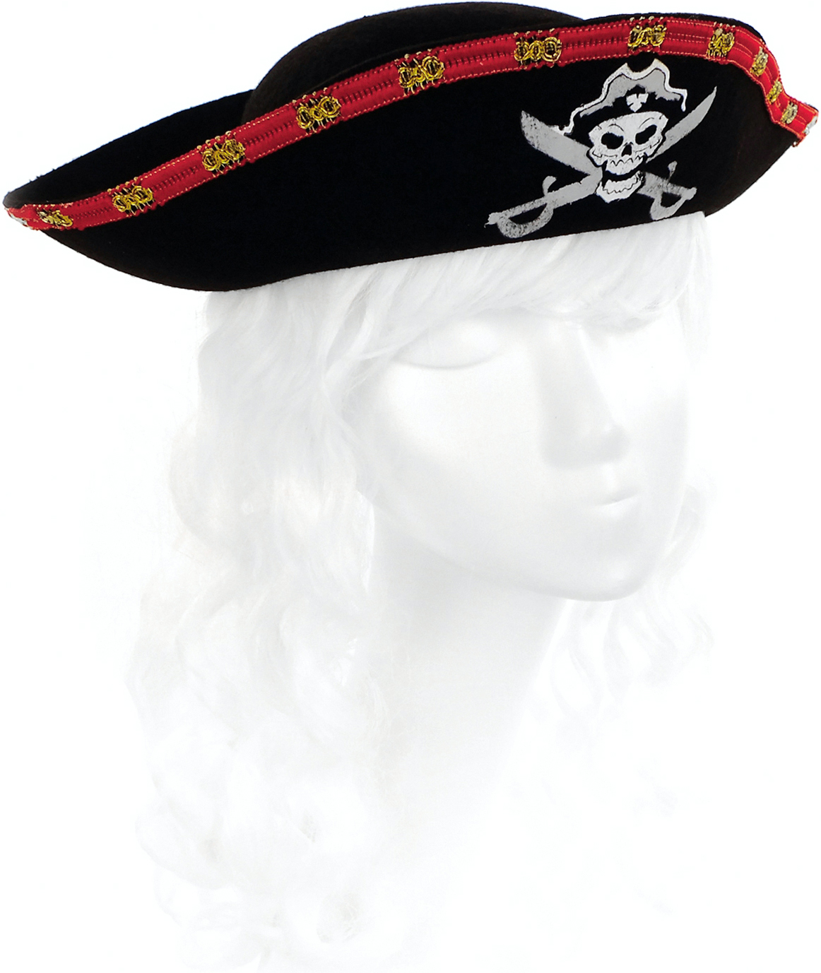

Треуголка Seta Decor Пират 19-234BLK Черная с красным