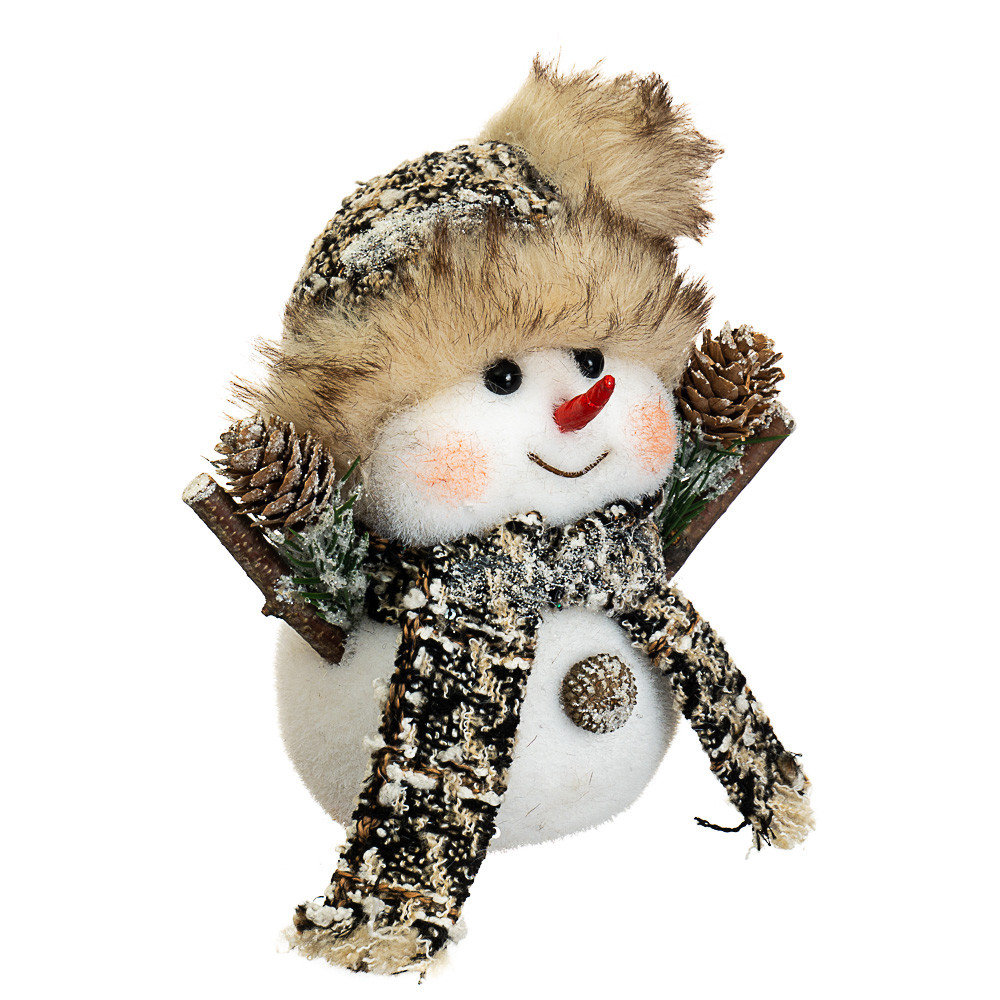 

Новогодняя игрушка "Снеговик маленький" h=20 см 002NS