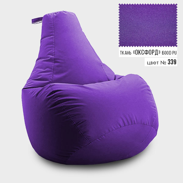 

Бескаркасное кресло мешок груша Coolki XXXL 100x140 Фиолетовый (Оксфорд 600D PU)