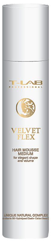 Акція на Мусс для волос T-LAB Professional Velvet Flex средней фиксации 300 мл (5060466660045) від Rozetka UA