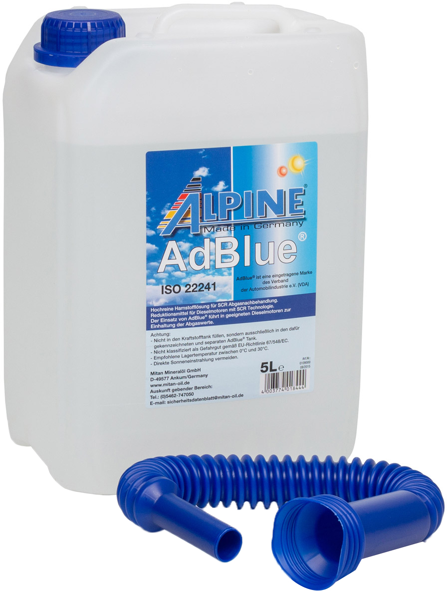 Акція на Реагент AdBlue Alpine для снижения выбросов оксидов азота ISO 22 241 5 л (9004-5) від Rozetka UA