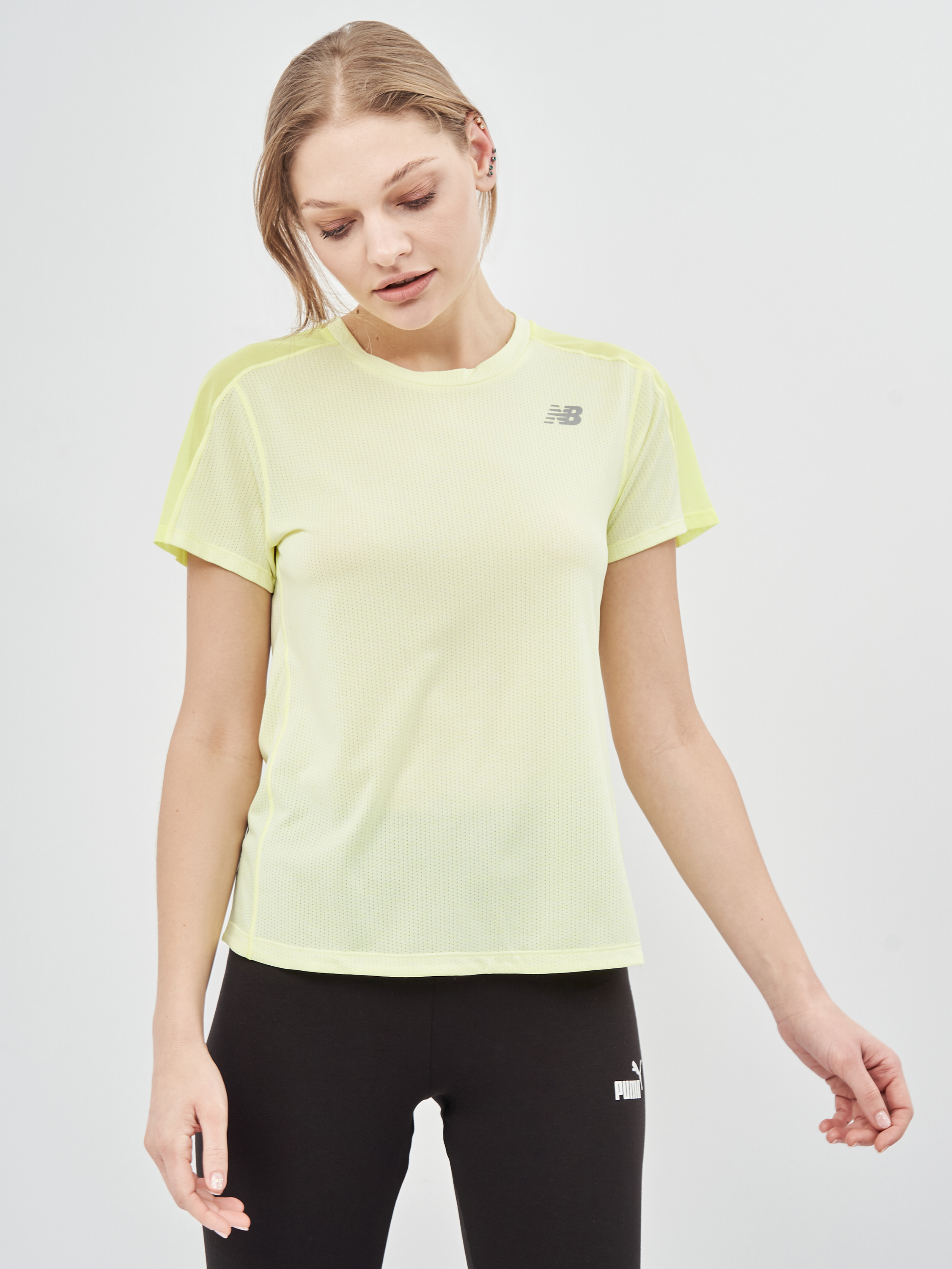 

Футболка New Balance Impact Run Ss WT01234LS3 XS Желтая