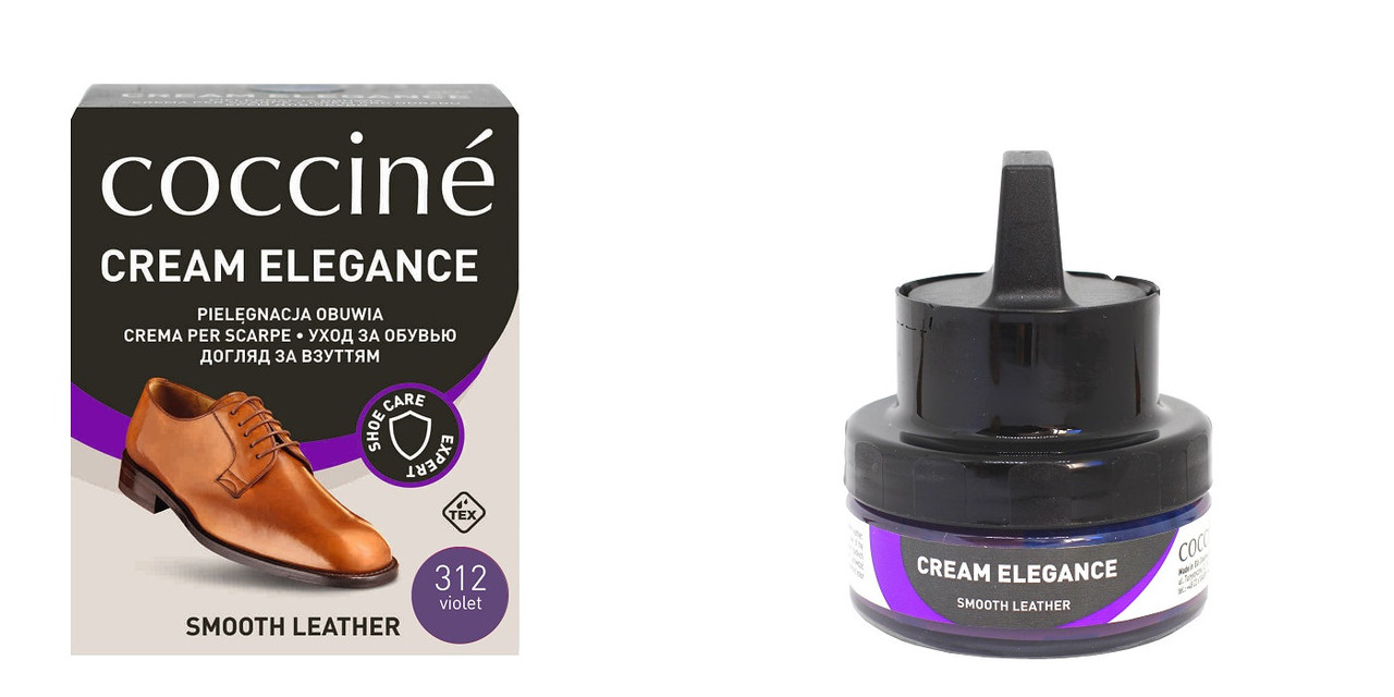 

Крем с губкой цвет Фиолетовый для гладкой кожи Cocciné Cream Elegance 50мл с/б