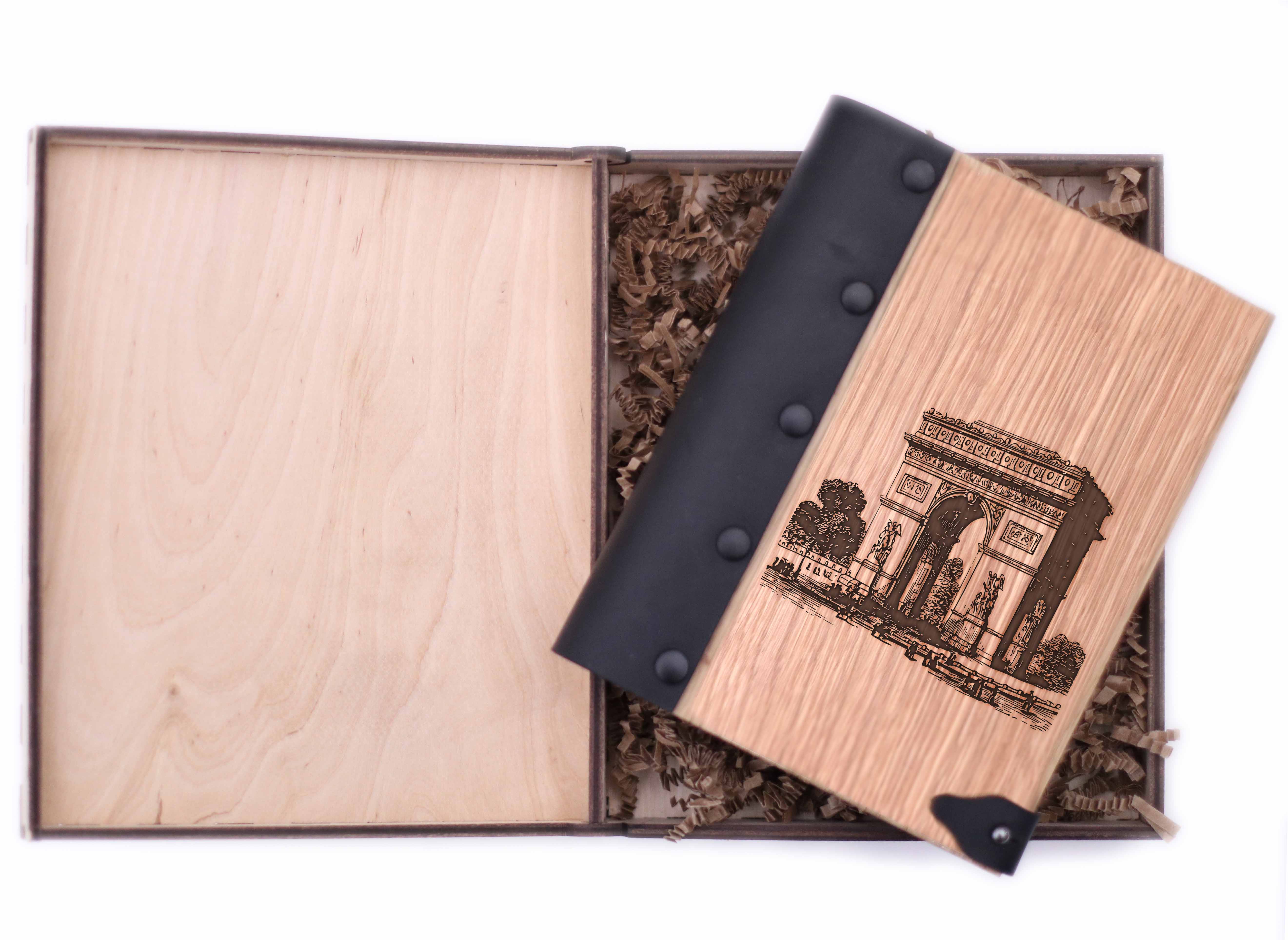 

Блокнот WOODEN NOTEBOOK Paris Деревянная обложка А6 в точку 80 листов (WN0133)