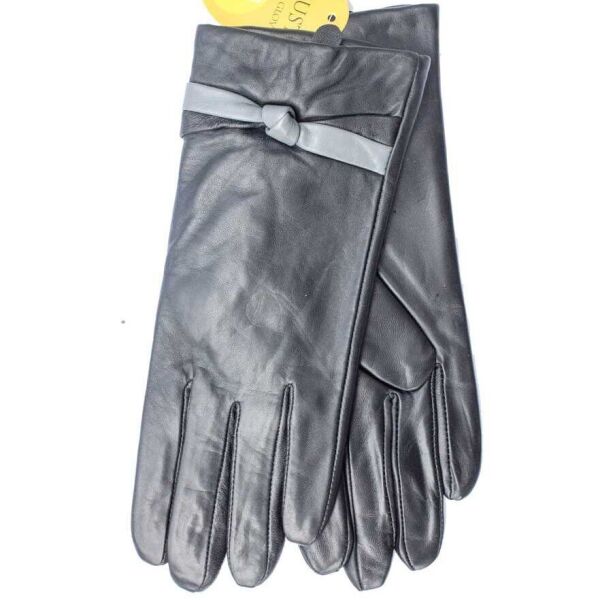 

Женские кожаные перчатки Shust Gloves чёрные 819s1 S