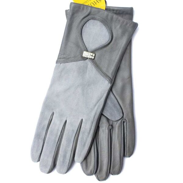 

Женские комбинированные перчатки Shust Gloves серые 794s1 S