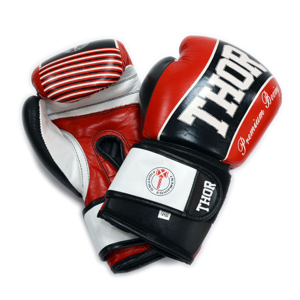 

Перчатки боксерские THOR THUNDER 14oz PU красные