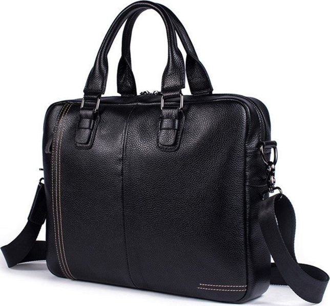 Акція на Чоловіча шкіряна сумка-портфель Vintage leather-14672 Чорна від Rozetka