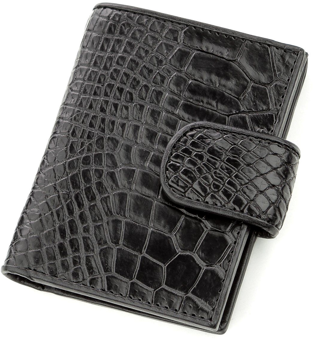 Акція на Визитница Crocodile Leather leather-18576 Черная від Rozetka UA