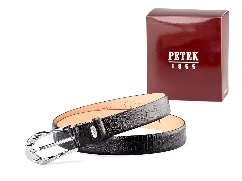 

Женский кожаный ремень Petek 1855 02506702 (067-01) чёрный