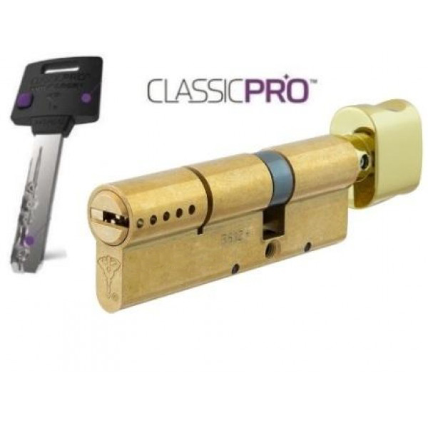 

Цилиндр Mul-T-Lock ClassicPro 66 мм.(33х33) латунь с поворотником