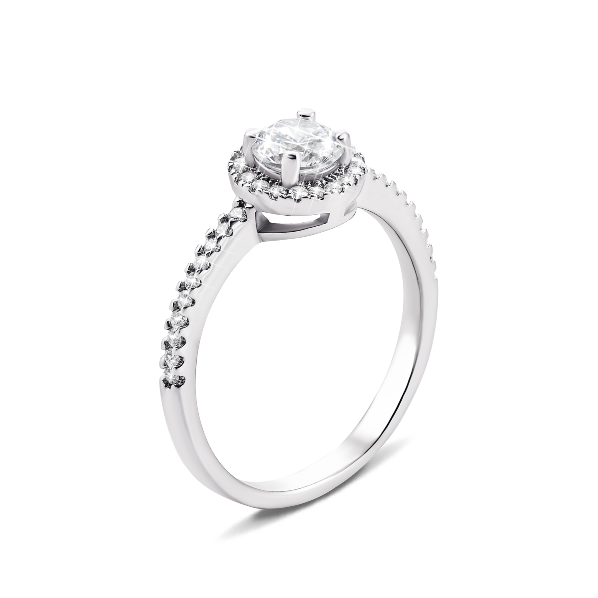 

Серебряное кольцо с фианитами 19 размер PRS0540