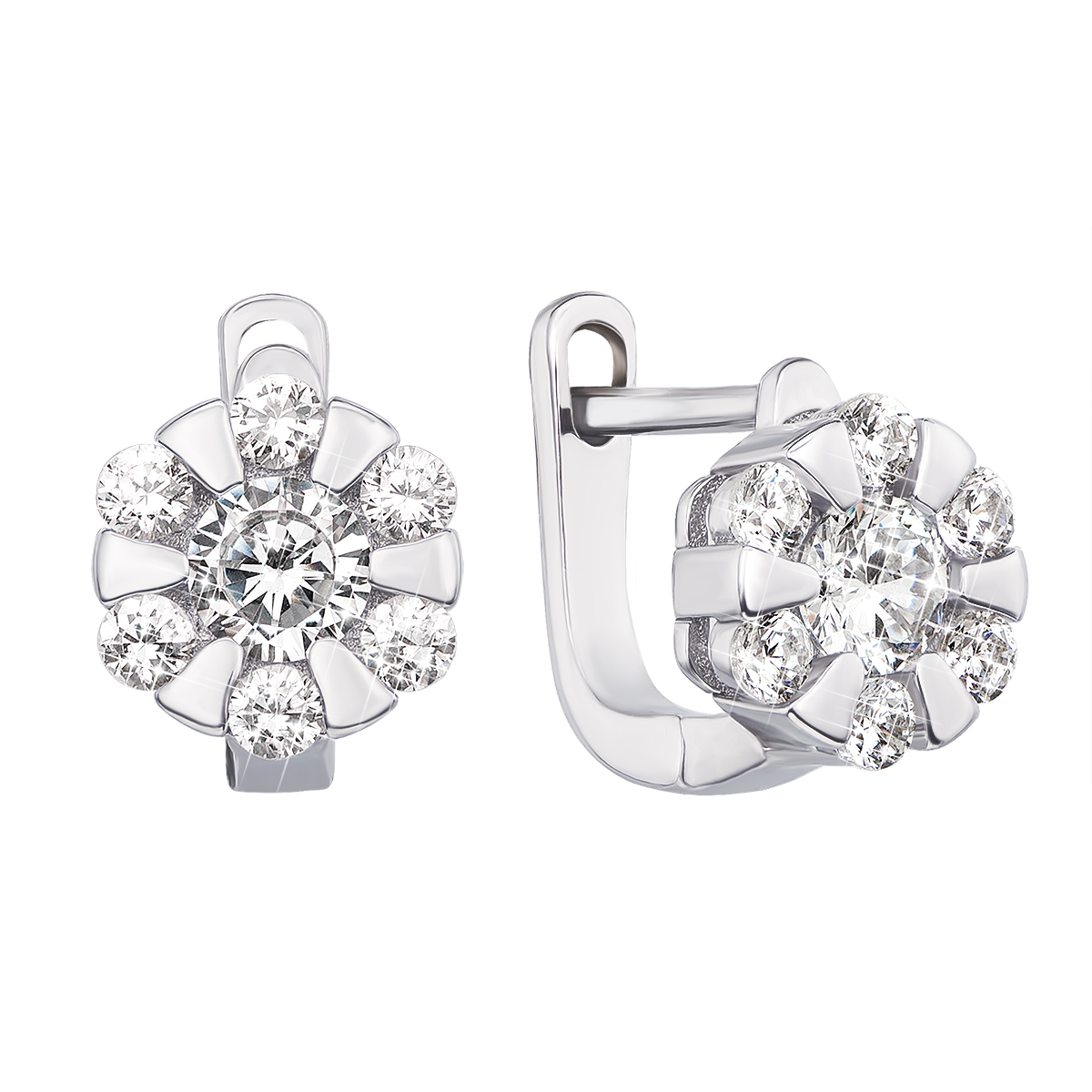

Серебряные серьги с фианитами 1EA81253-E/12/1