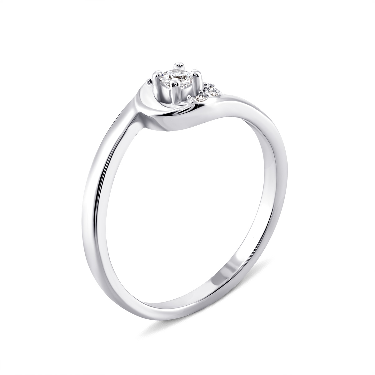 

Серебряное кольцо с фианитами 15.5 размер SD16329