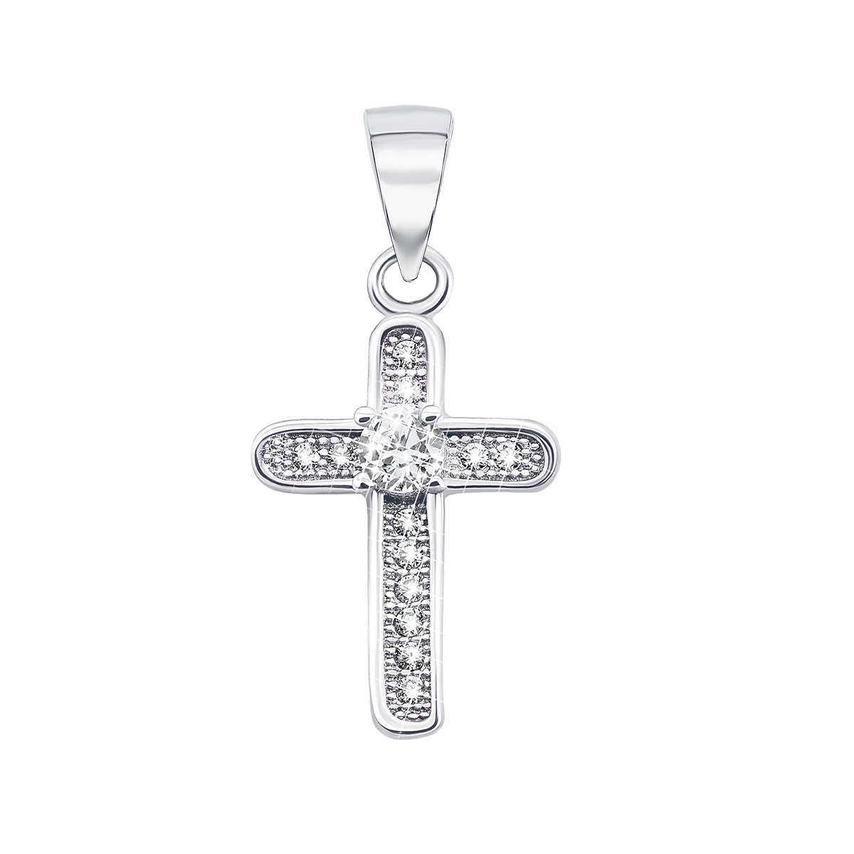 

Серебряный крестик с фианитами PPS1425
