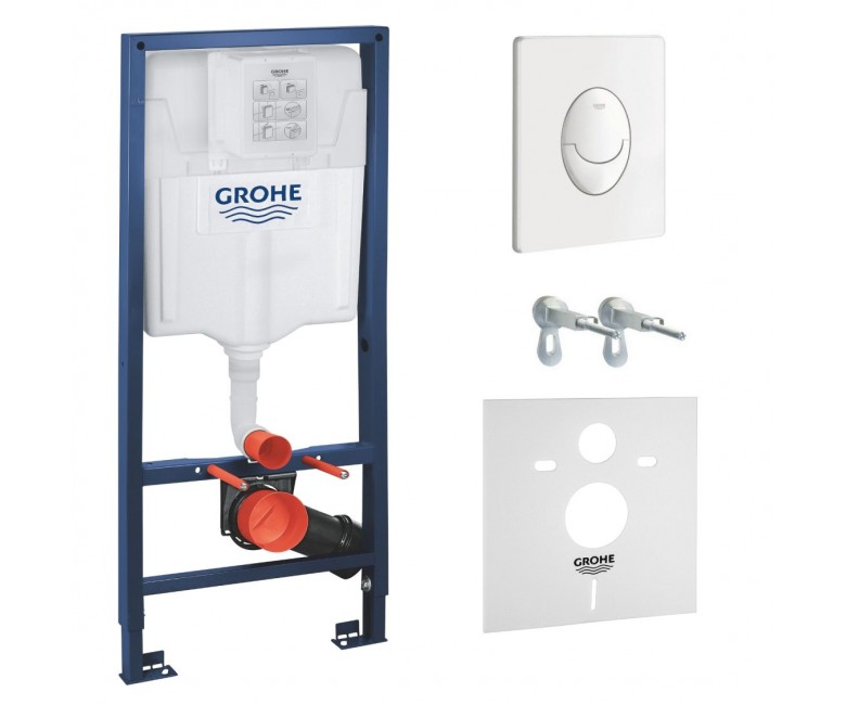 

Инсталляция для подвесного унитаза с прокладкой 4в1 GROHE RAPID SL 38722001+37131000 белый (52743)