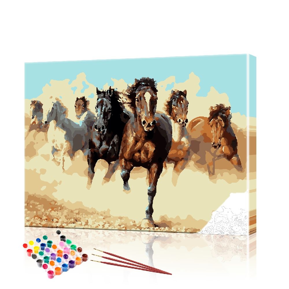 

Картина по номерам ArtSale "Степные лошади" PBN0609 размер 40х50 см