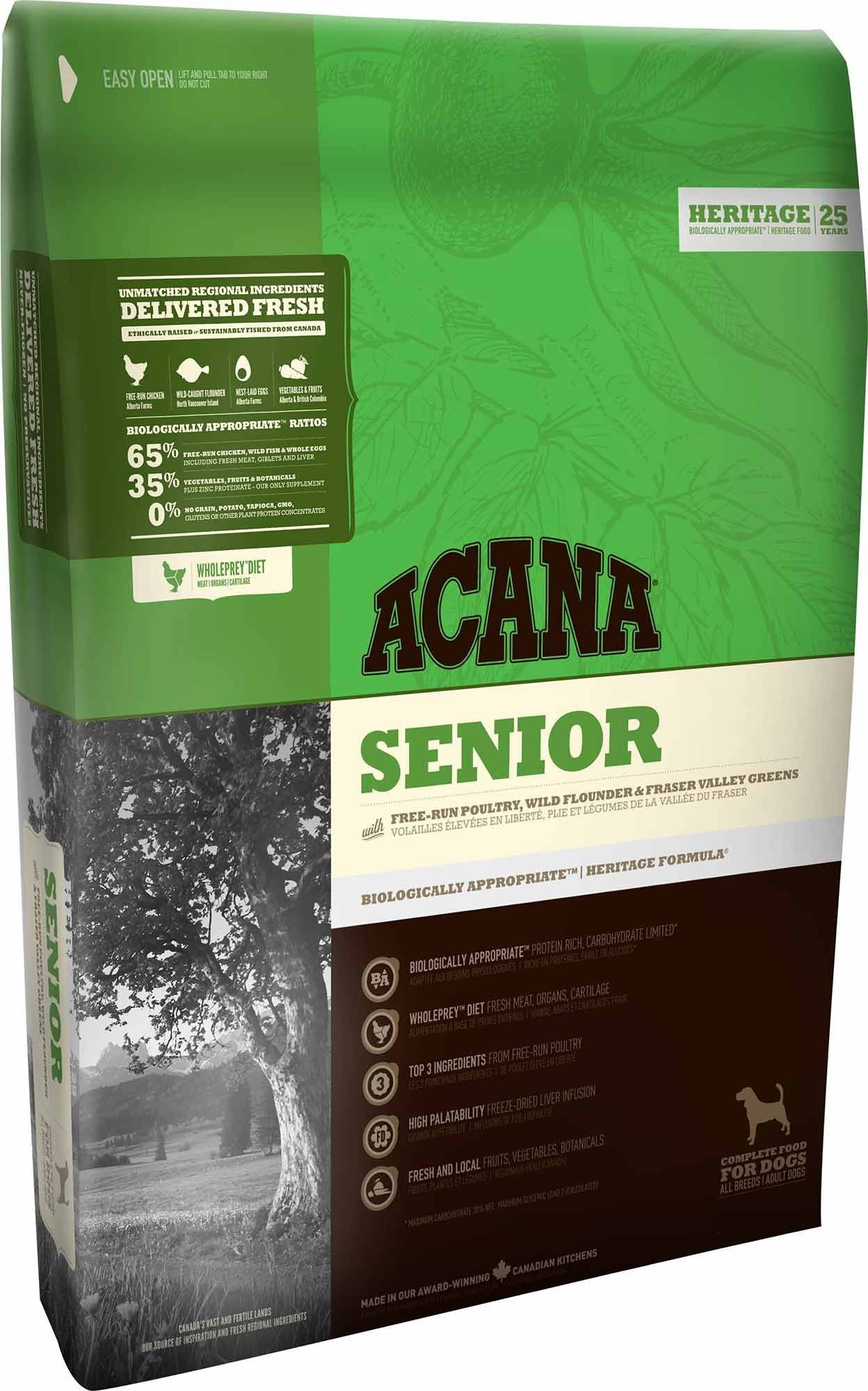 

Сухий Корм ACANA SENIOR DOG для собак всіх порід від 7 років і старше 11,4 Кг (064992510114) (a51011)