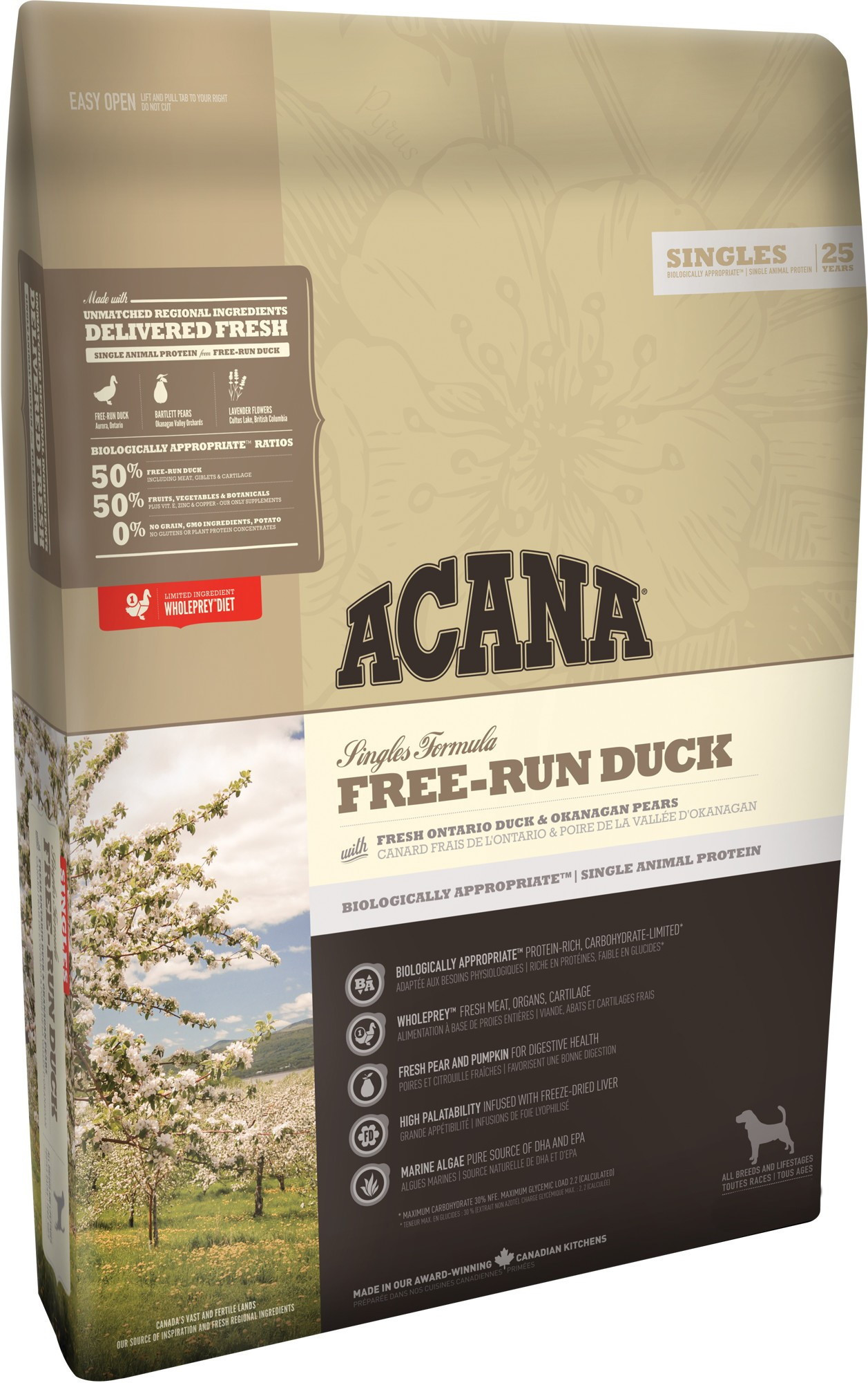 

Сухий Корм ACANA FREE RUN DUCK для собак всіх порід та всіх стадій життя з м’ясом качки 0,34 Кг (064992571344) (a57134)