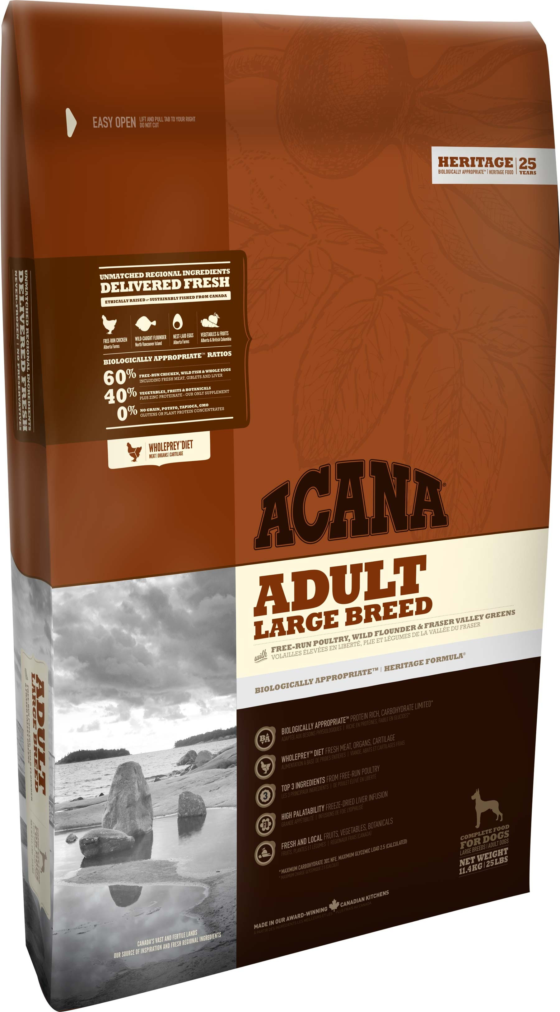 

Сухий Корм ACANA ADULT LARGE BREED для собак великих порід 11,4 Кг (064992521110) (a52111)
