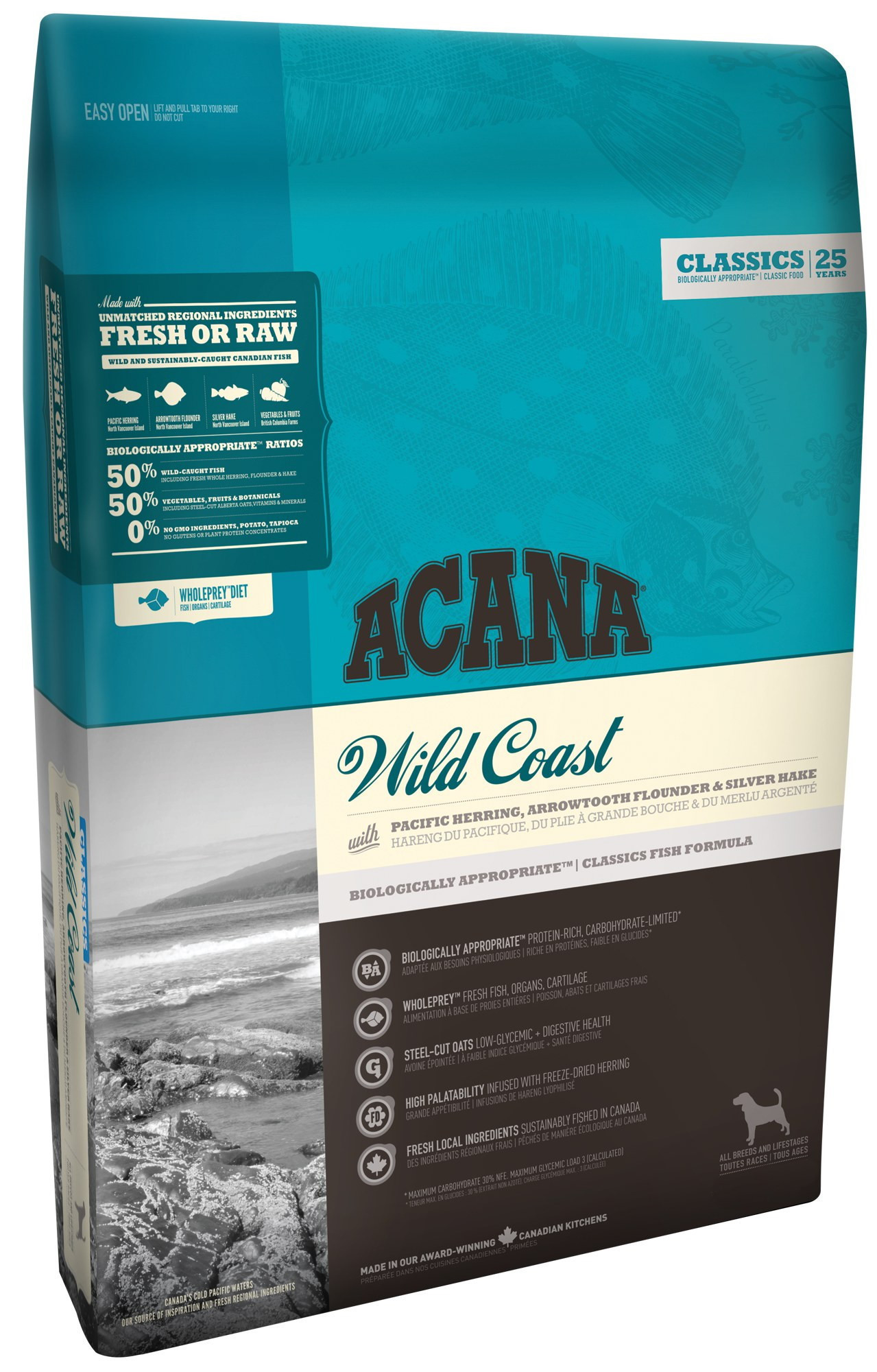 

Сухий Корм ACANA WILD COAST рибний для собак всіх порід та всіх стадій життя 2 Кг (064992562205) (a56220)