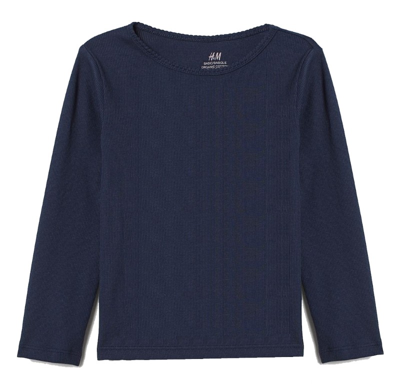 

Футболка с длинными рукавами для девочки H&M 816754002 98 см, 104 см Темно-синий 63127