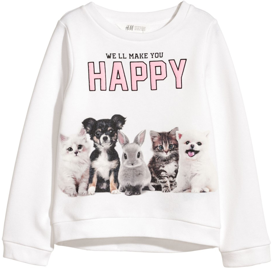 

Свитшот H&M 05716597 110-116 см Белый