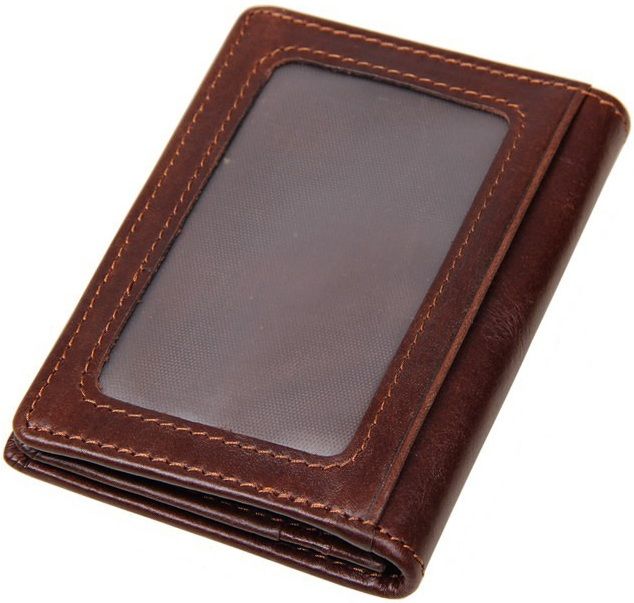 

Визитница Vintage с отделением для карточек Коричневая, Коричневый Vntg14450