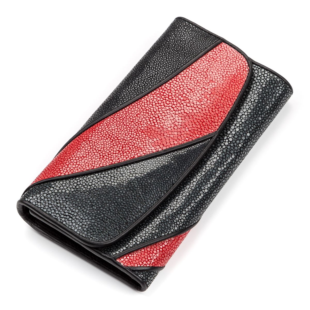 

Кошелек женский STINGRAY LEATHER из натуральной кожи морского ската Черный, Черный xtclthr18117