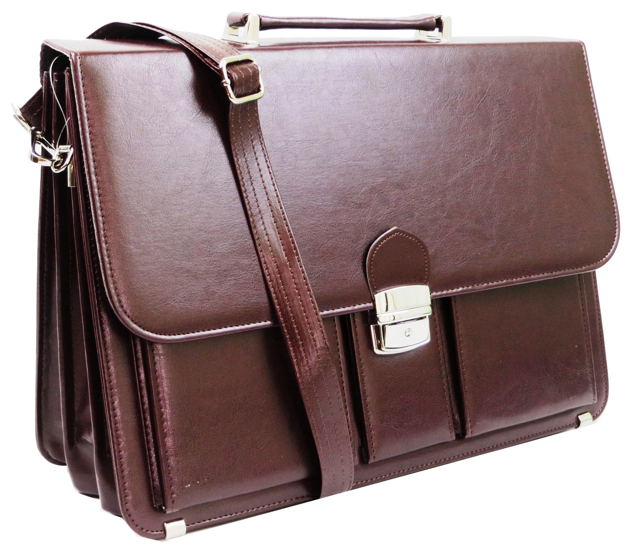 

Портфель женский из эко кожи AMO Польша SST10 бордовый m(Польша)SST10 bordo