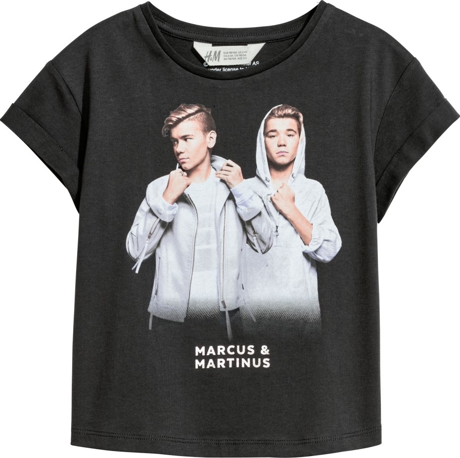 

Футболка H&M 06316107 110-116 см Черная