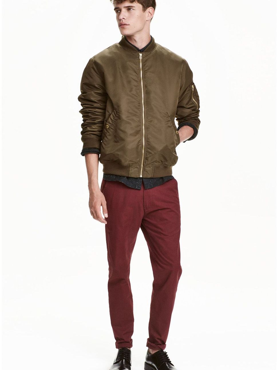 

Брюки H&M KK7108779 36 Бордовые