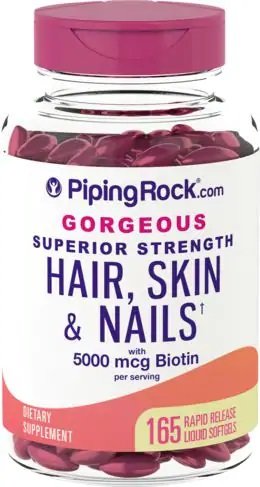 

Витамины Piping Rock Hair, Skin & Nails infused with Moroccan Argan Oil 165 Softgels Комплекс для волос, кожи и ногтей с аргановым маслом из Марокко