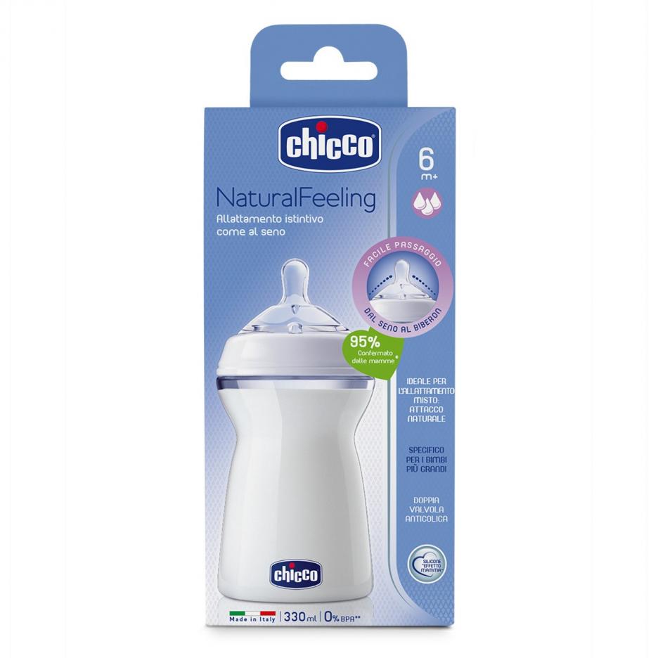 

Бутылочка Natural Feeling пластиковая от 6 мес., 330 мл., Chicco