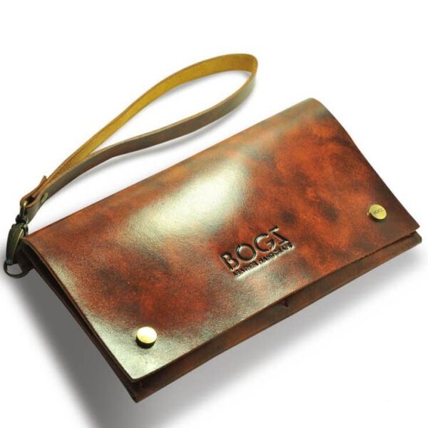 

Клатч ручной работы из кожи BOGZ Clatch Unisex A S.Tan P17M1S1