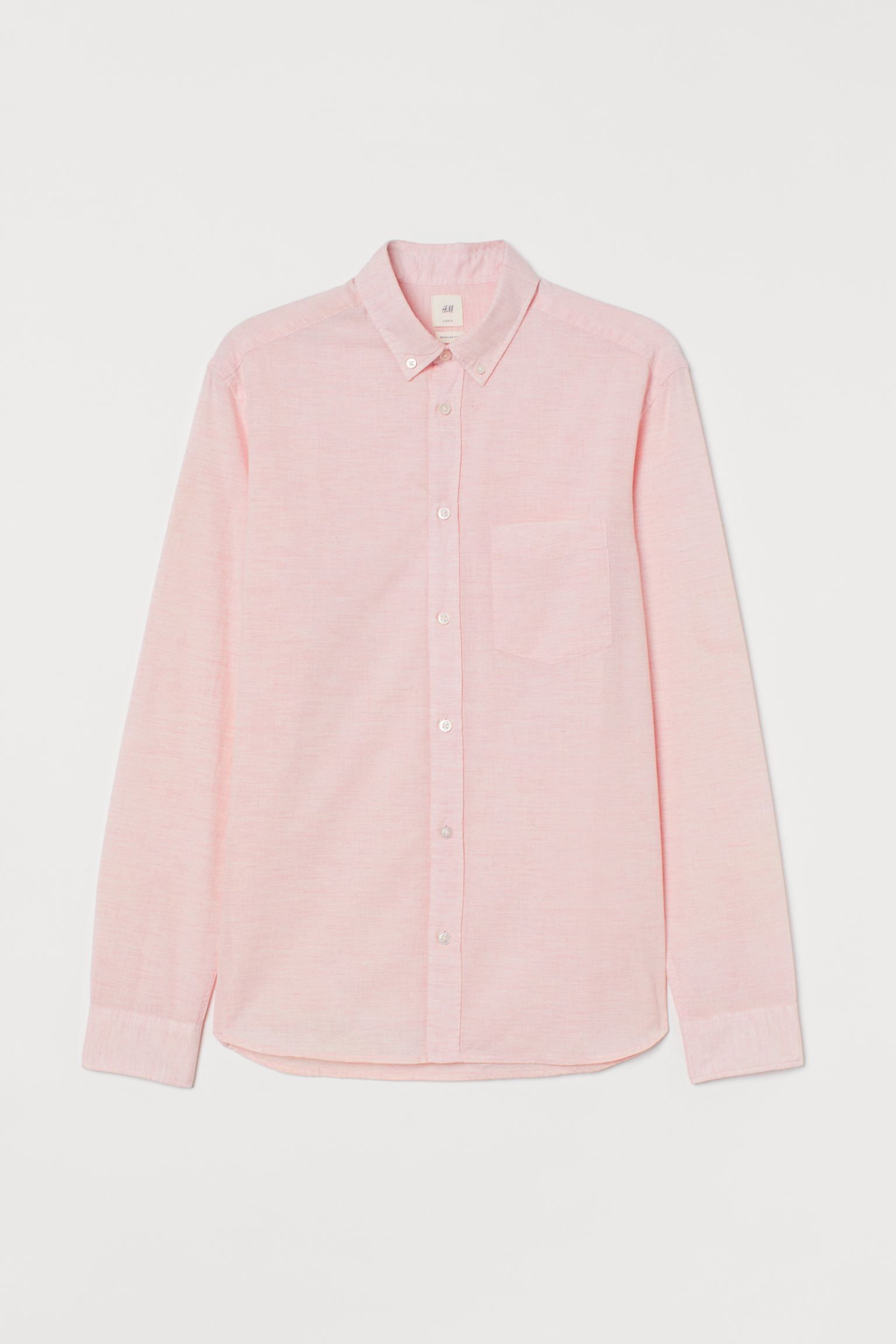 

Рубашка H&M 1112-6865640 L Розовая меланж